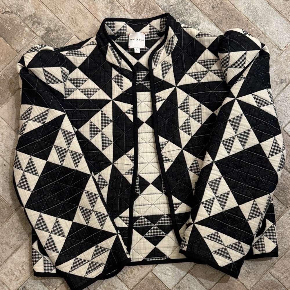 Hunter Bell Black and White Geometric Jacket